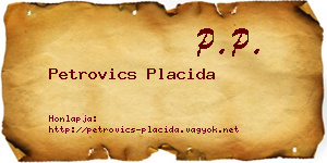 Petrovics Placida névjegykártya